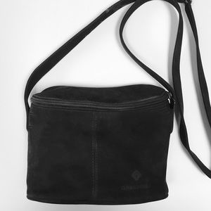 CLAUDIO FERRICI BLACK SUEDE SHOULDER BAG